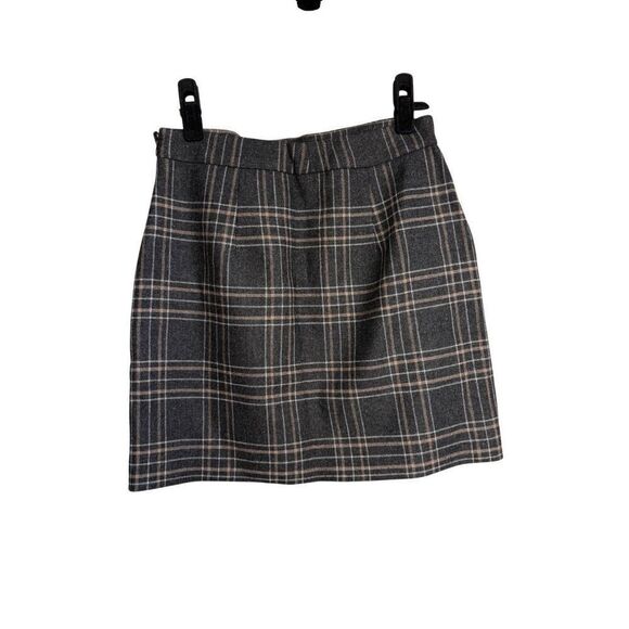 & other stories gray plaid mini skirt size 6 - Picture 2 of 5